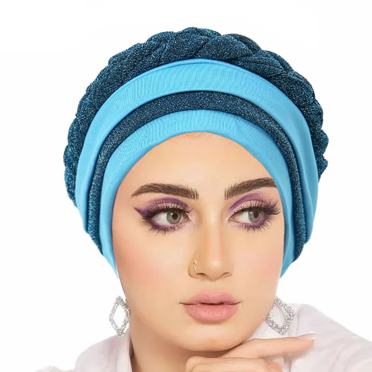 Women's Pleated Turbans in Various Colors