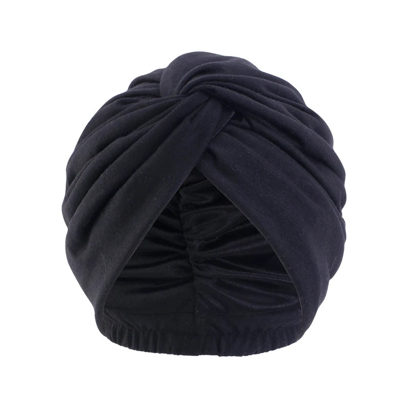 Women Double Layer Satin Lining Stretch Turban