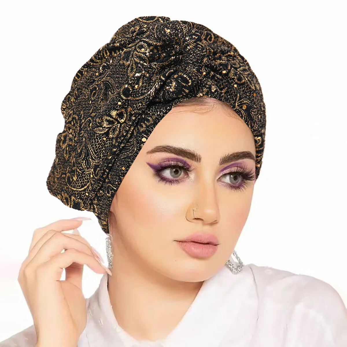 Women's Pleated Turbans in Various Colors
