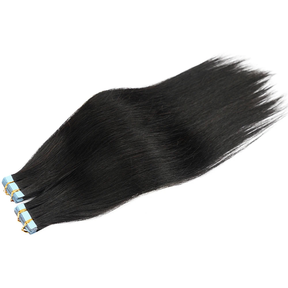 Straight Natural Remy Human Hair Tape Ins