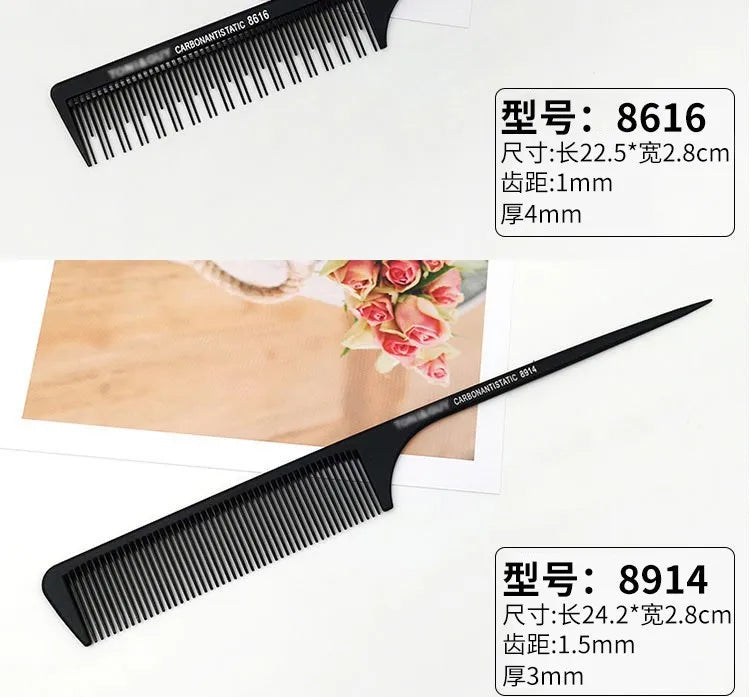 Professional Hair Tail Stainless Steel Styling Combs - Sold Separately