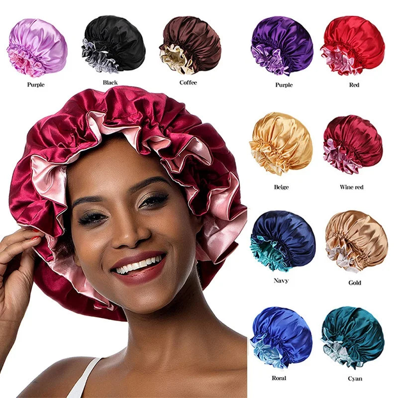 Silk Night Double Layered Bonnet