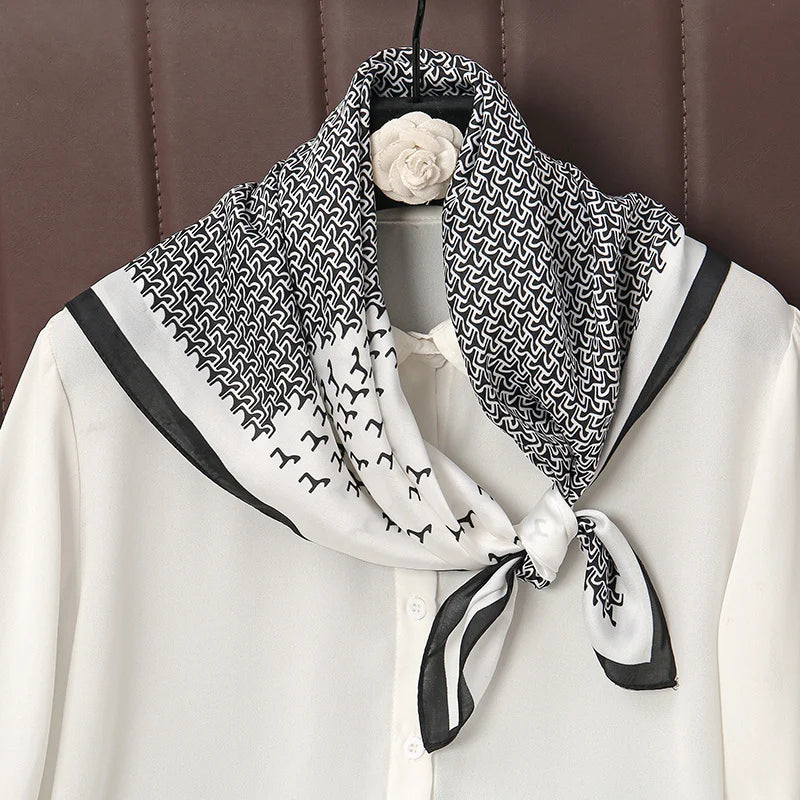 Luxury Print Satin Silk Square Scarfs