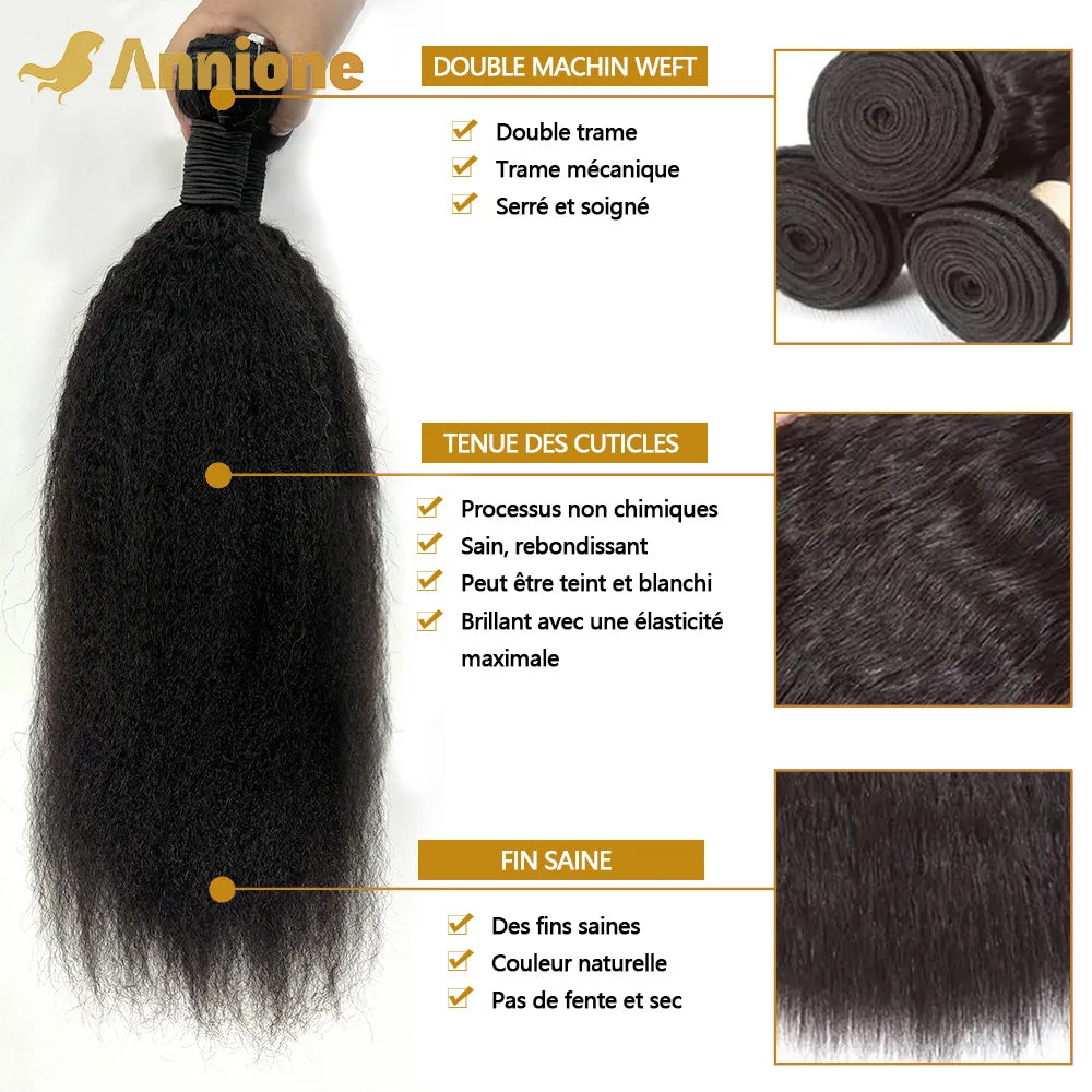 Kinky Straight 100 Raw Brazilian Human Hair Bundles