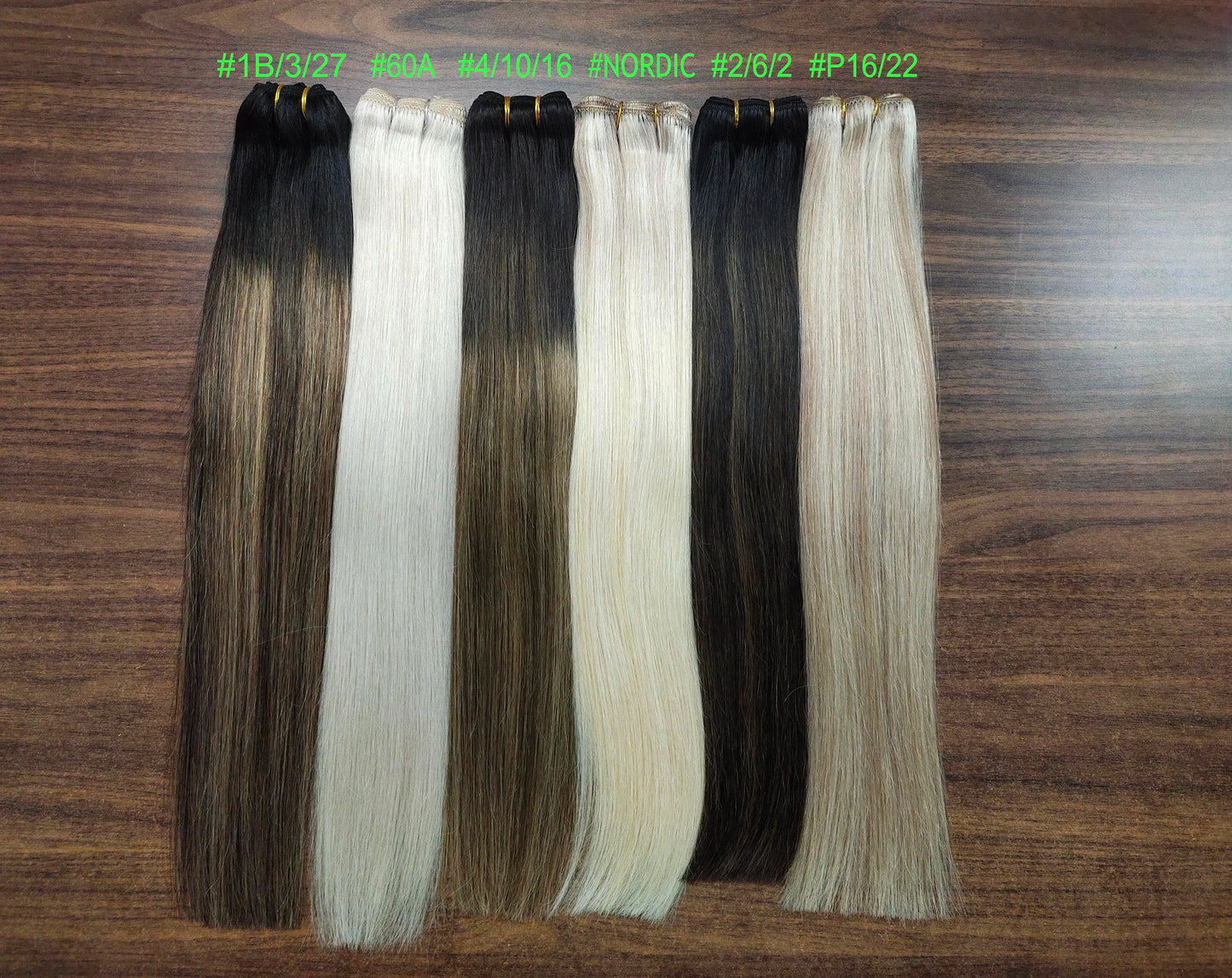 Straight Human Hair Bundles Weave Balayage Hair Pieces