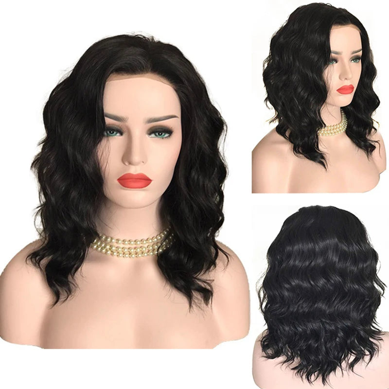 Water Wave Short Synthetic Lace Front Wigs - Various Colors Available