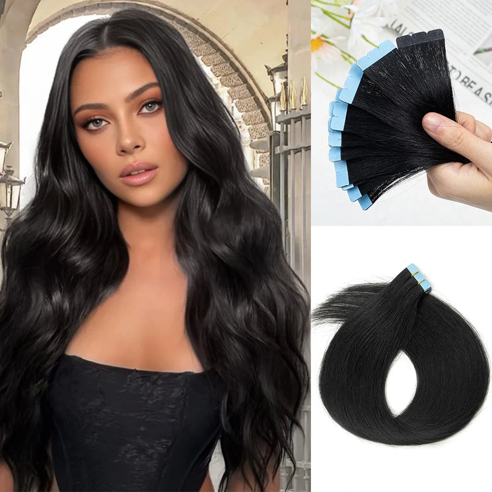 Mini Straight Invisible Seamless Double Sided Human Hair Tape Ins