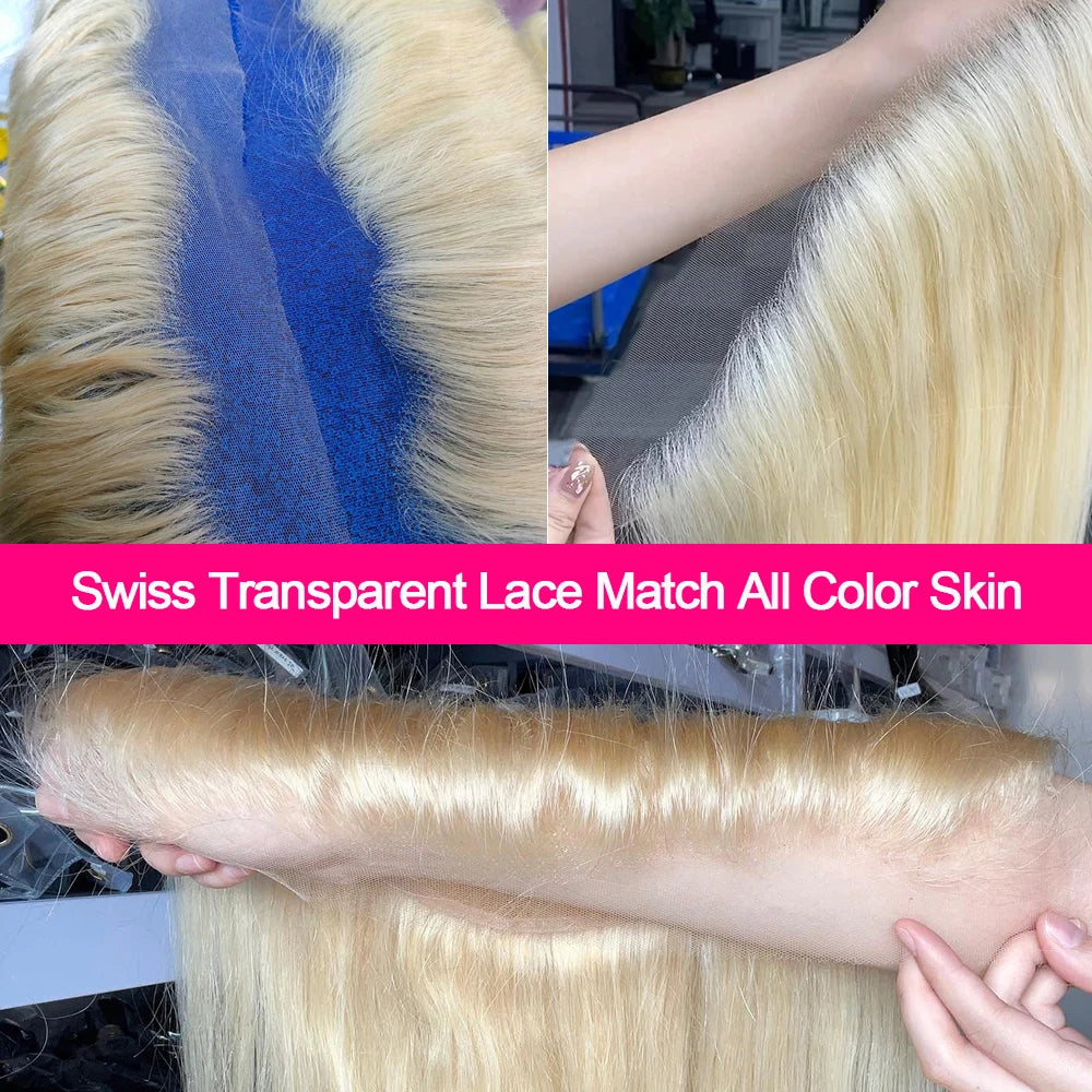 Transparent Lace Frontal Pre Plucked With Baby Hair - Blonde 613, 13x4
