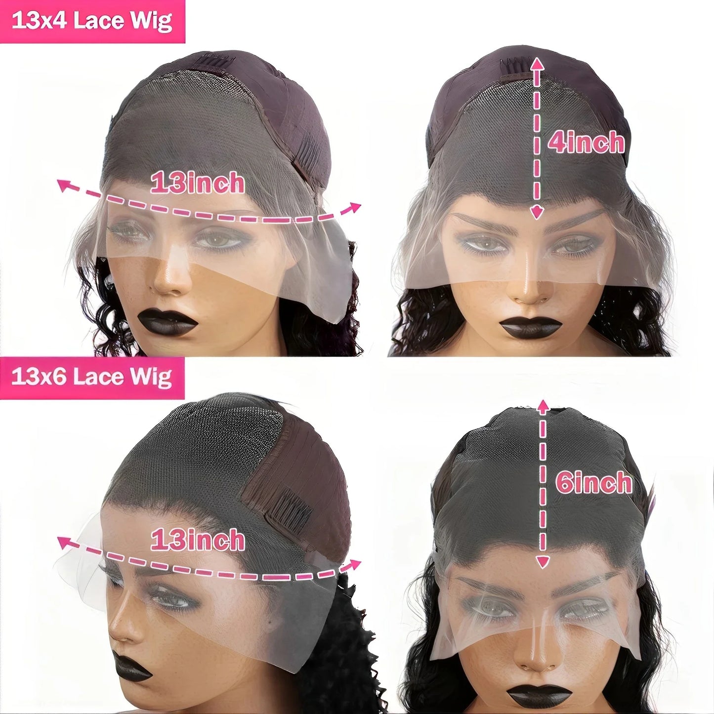 Curly Deep Wave - Pre Plucked HD Transparent Lace Frontal Human Hair Wig