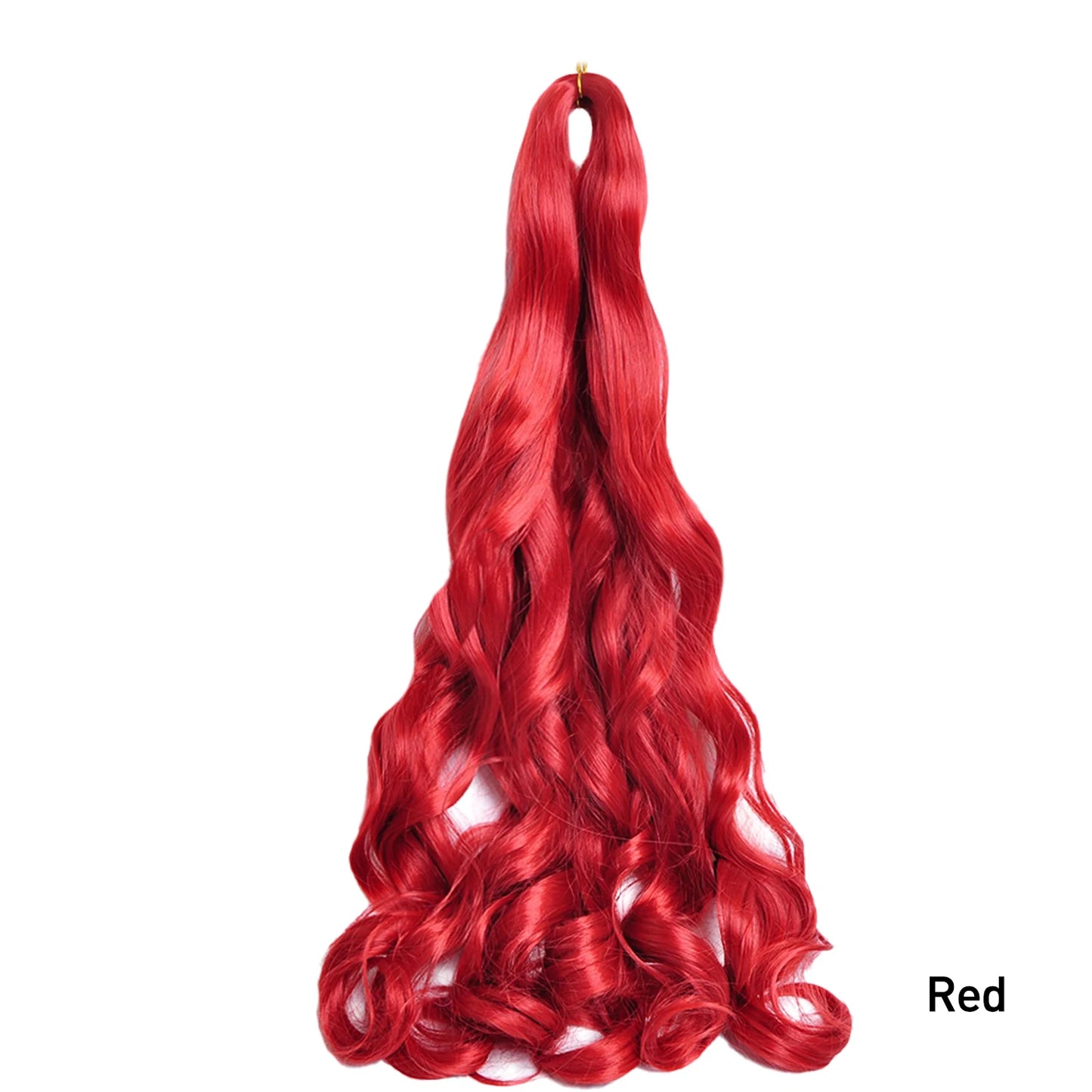 French Spiral Curls Pre Stretched Loose Synthetic Braiding Hair