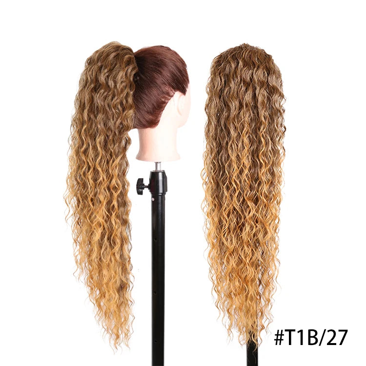 Long Synthetic Clip In Drawstring Ponytails - Various Options Available
