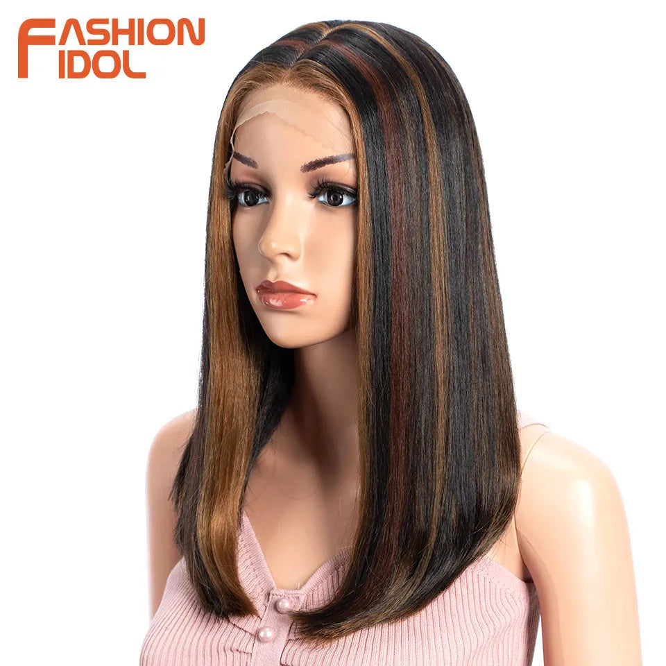 14 Inch Lace Front Wig Synthetic Hair - Various Colors Available