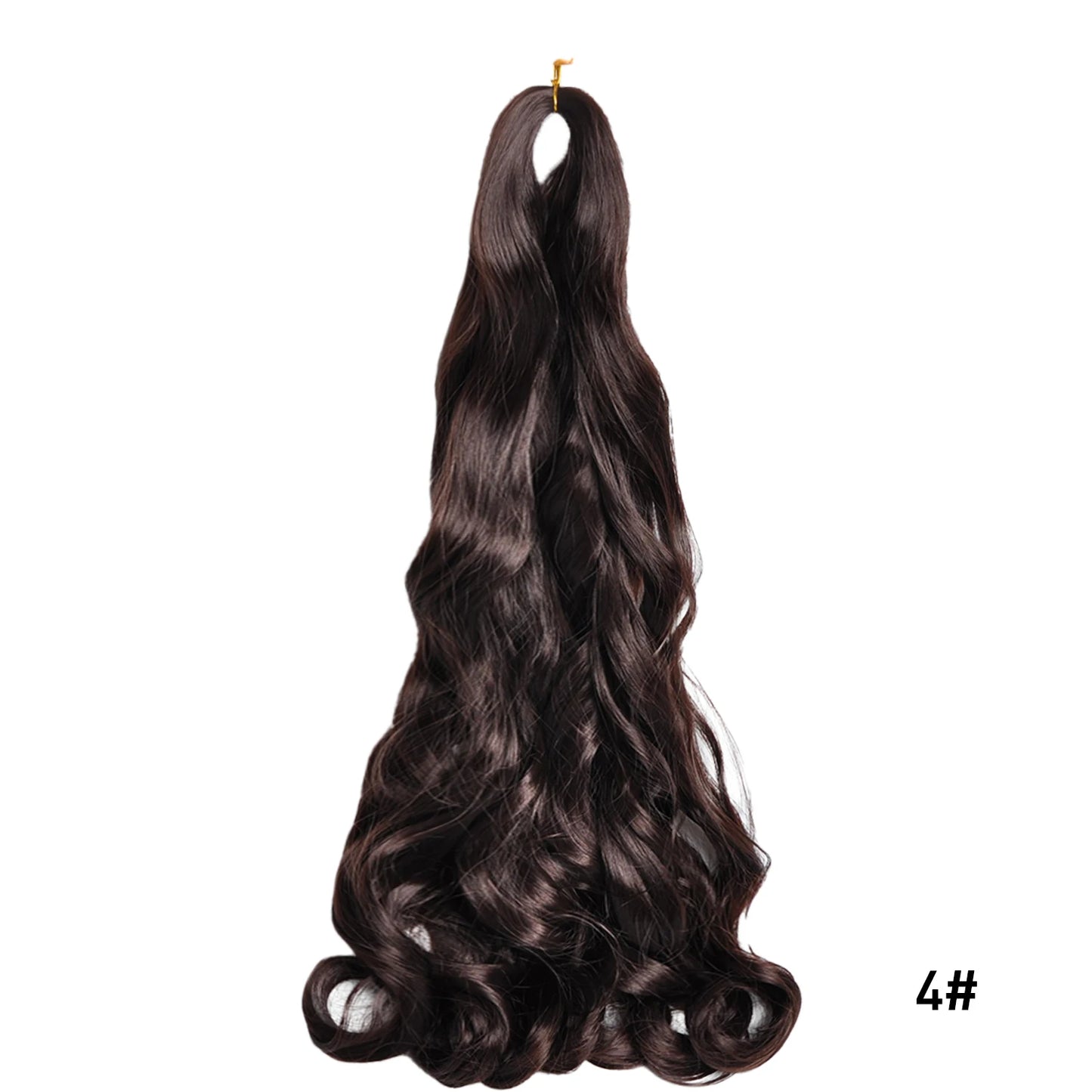 French Spiral Curls Pre Stretched Loose Synthetic Braiding Hair