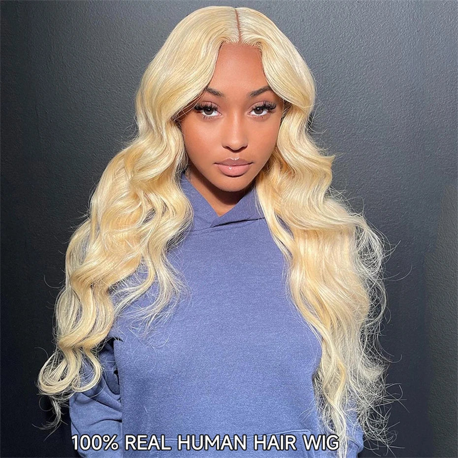 Silver Grey Brazilian Bone Straight or Body Wave - Pre Plucked Lace Front Human Hair Wig