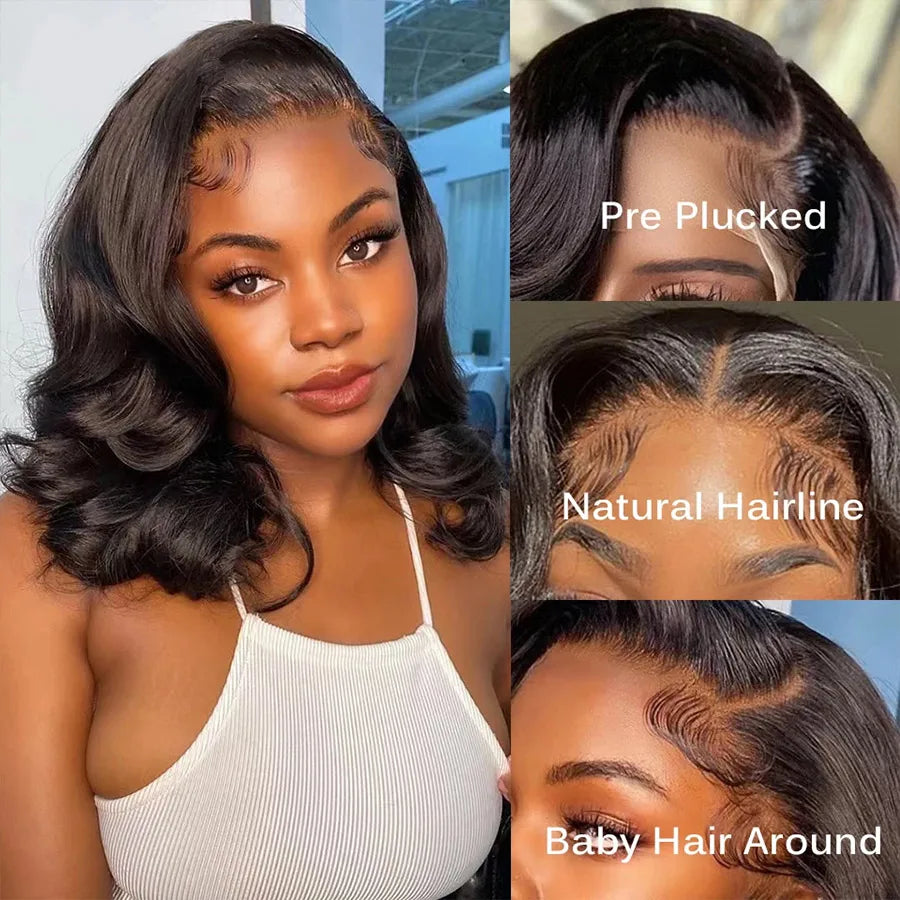 Body Wave Bob - Transparent Lace Frontal Human Hair Wig