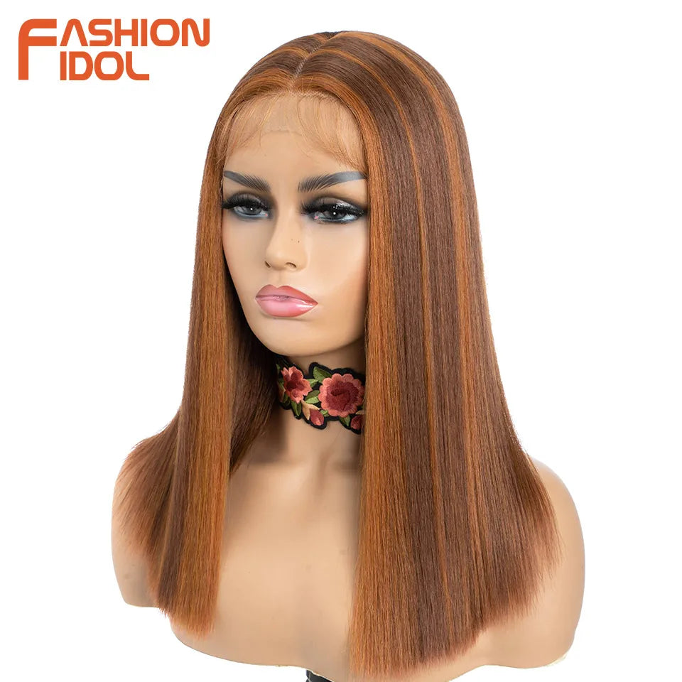 14 Inch Lace Front Wig Synthetic Hair - Various Colors Available