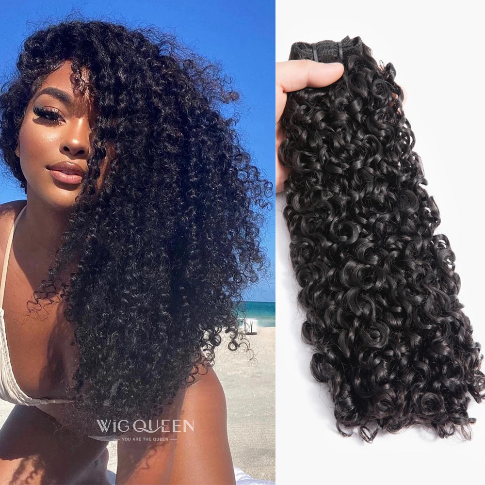 Deep Curly Brazilian Unprocessed Human Hair Weave Bundles