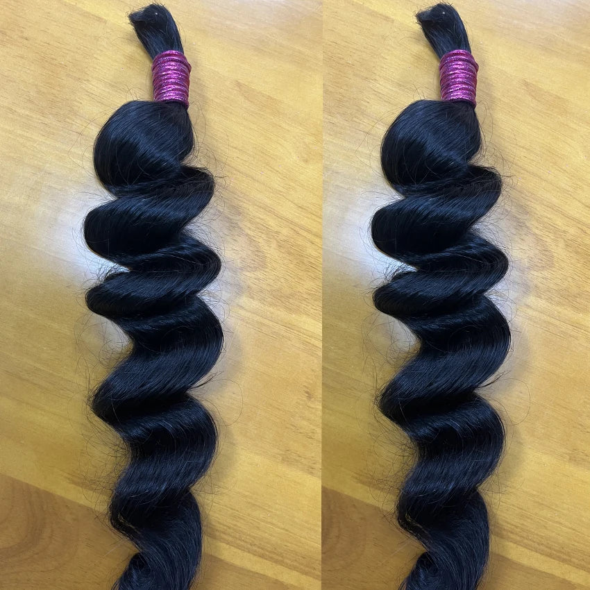 Indian Unprocessed Raw Human Hair Bundles For Braiding