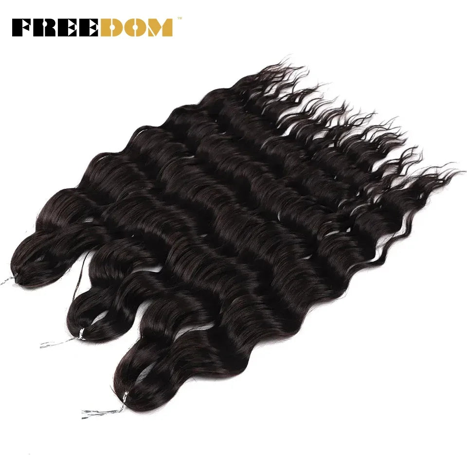 Deep Water Wave Synthetic 24inch Long Crochet Hair