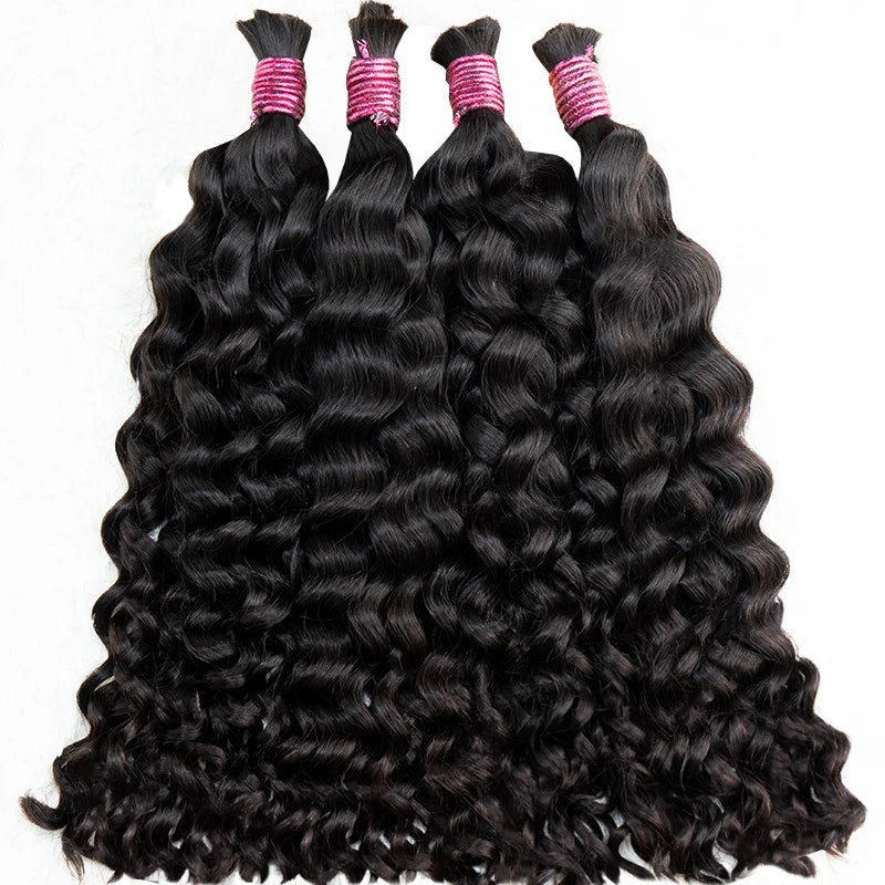 Indian Unprocessed Raw Human Hair Bundles For Braiding