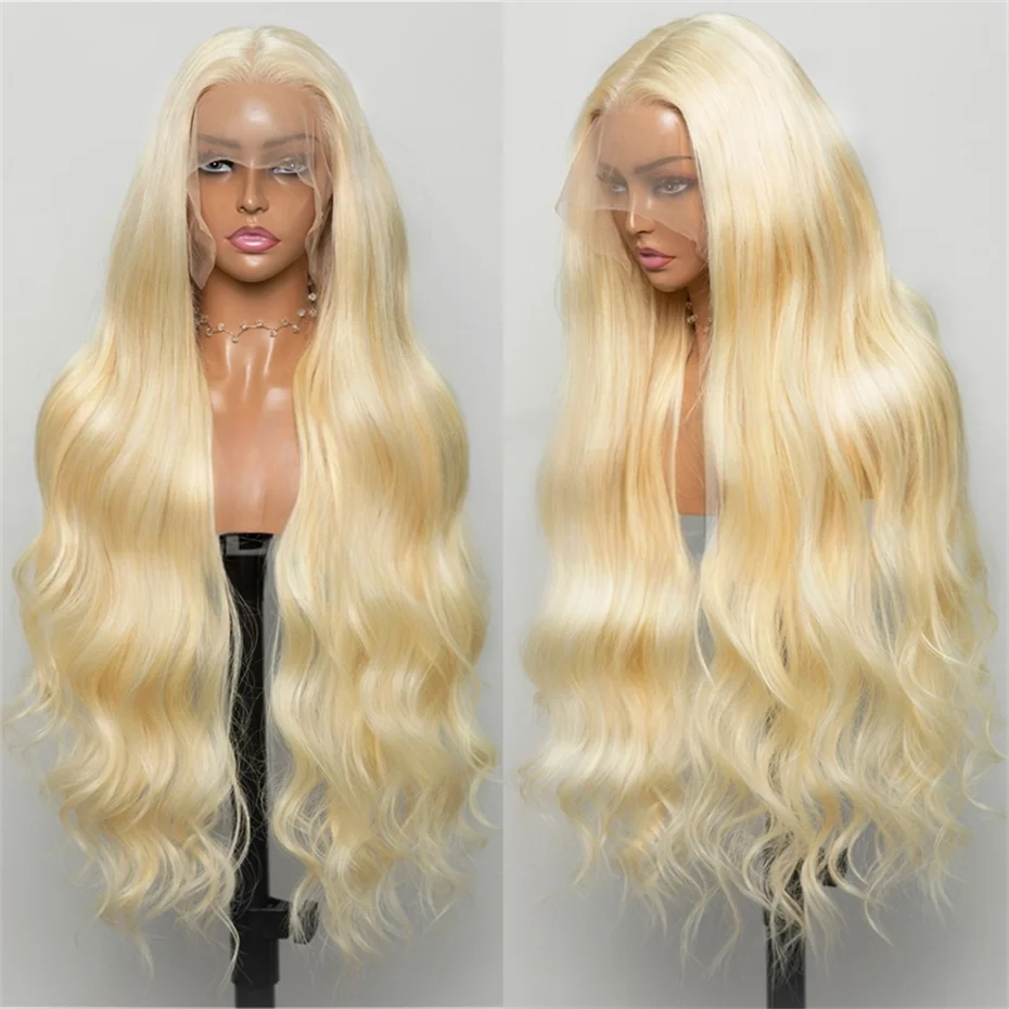 Silver Grey Brazilian Bone Straight or Body Wave - Pre Plucked Lace Front Human Hair Wig