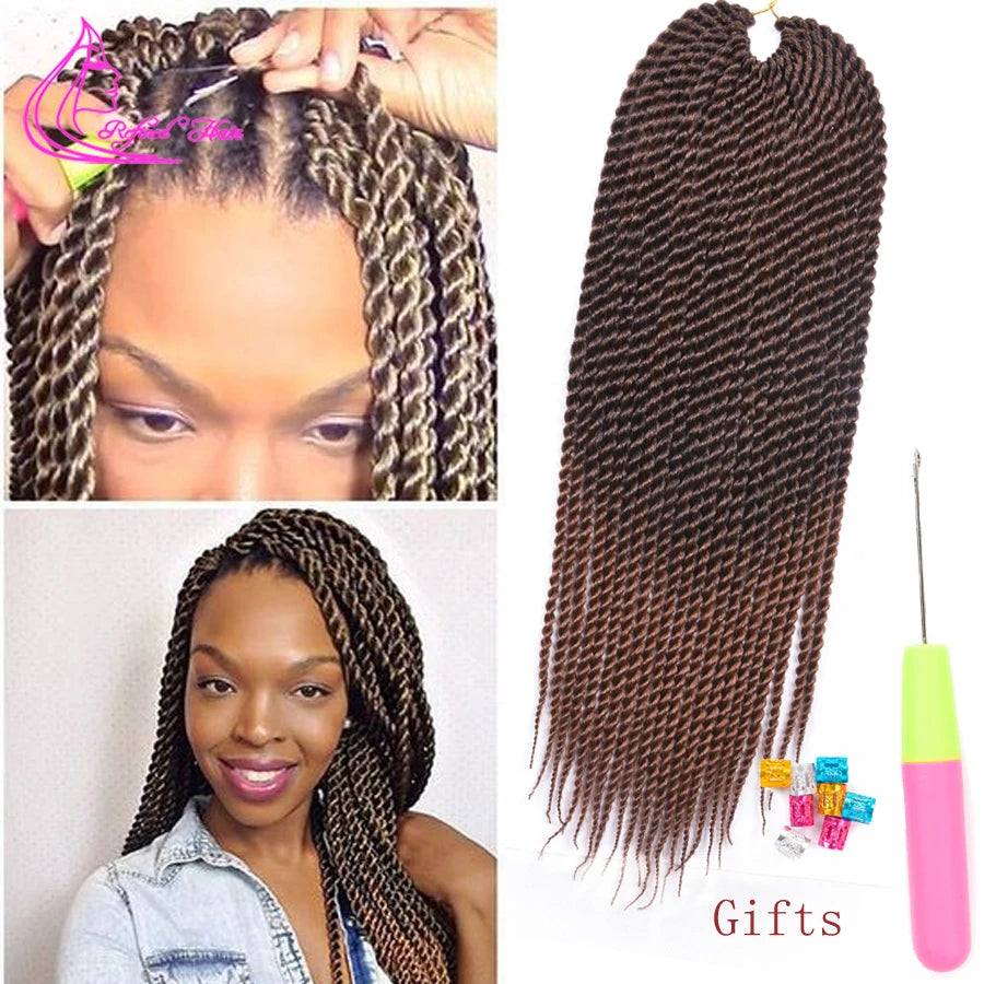 Synthetic Crochet Senegalese Twist Hair - Various Colors Available