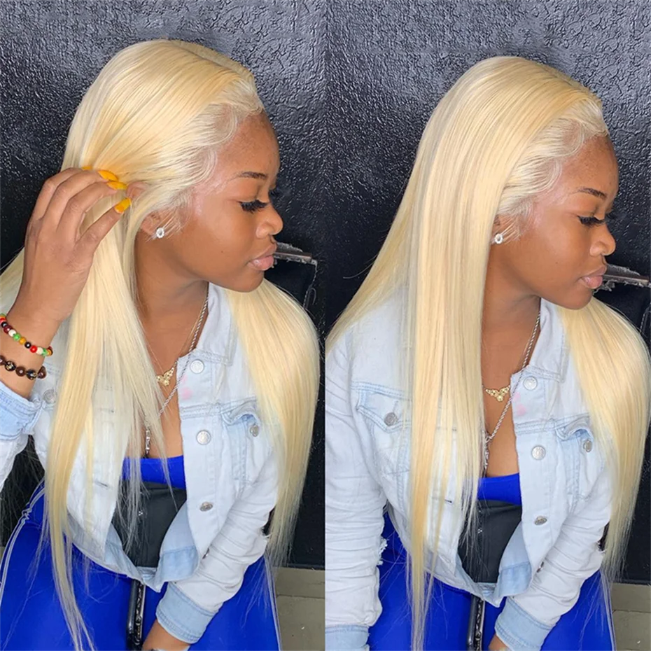 Silver Grey Brazilian Bone Straight or Body Wave - Pre Plucked Lace Front Human Hair Wig