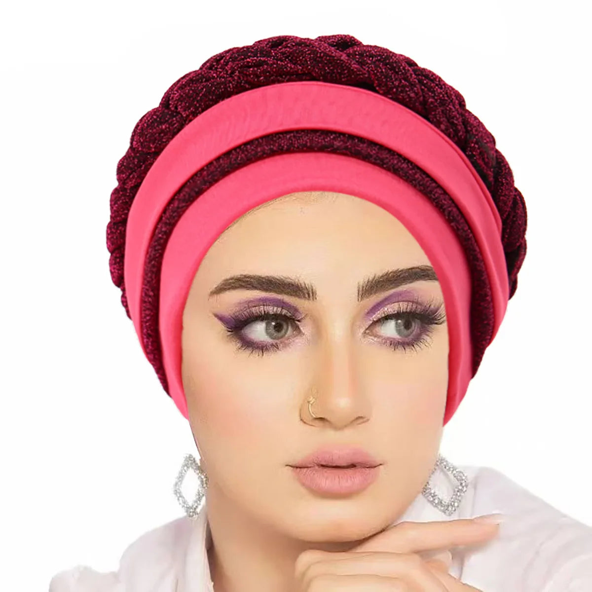 Women's Pleated Turbans in Various Colors