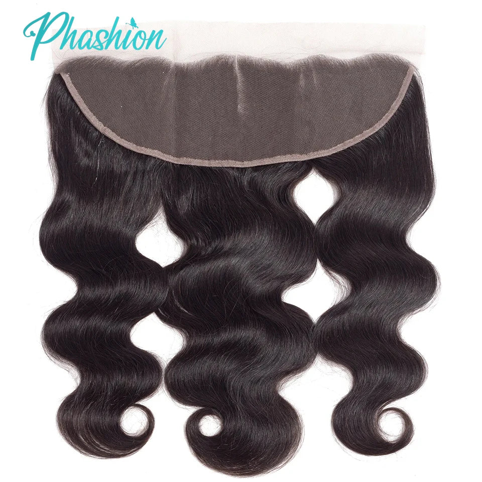 Pre Plucked Swiss HD Transparent 100% Human Hair Frontal or Closures With Body Wave or Straight Options