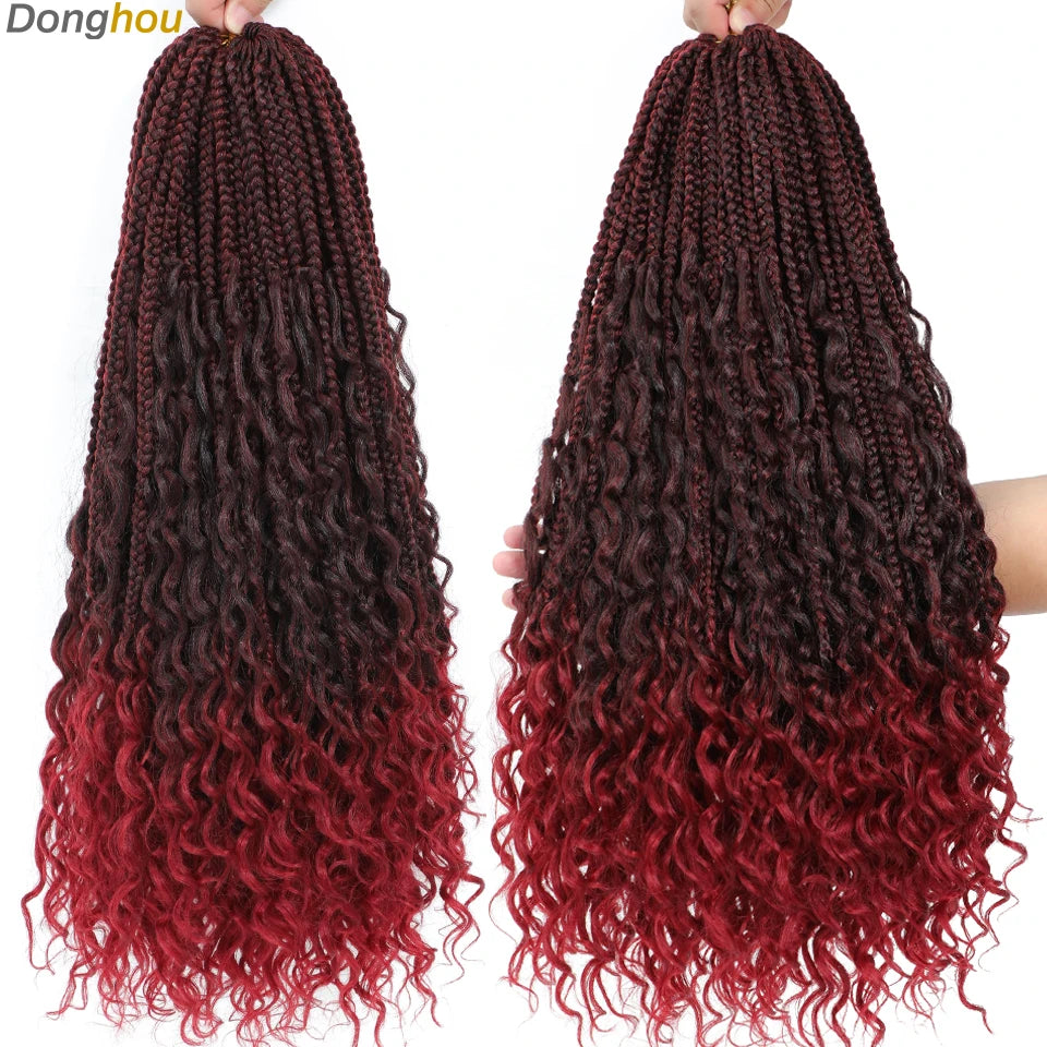 Boho Box Braids Synthetic Crochet Hair