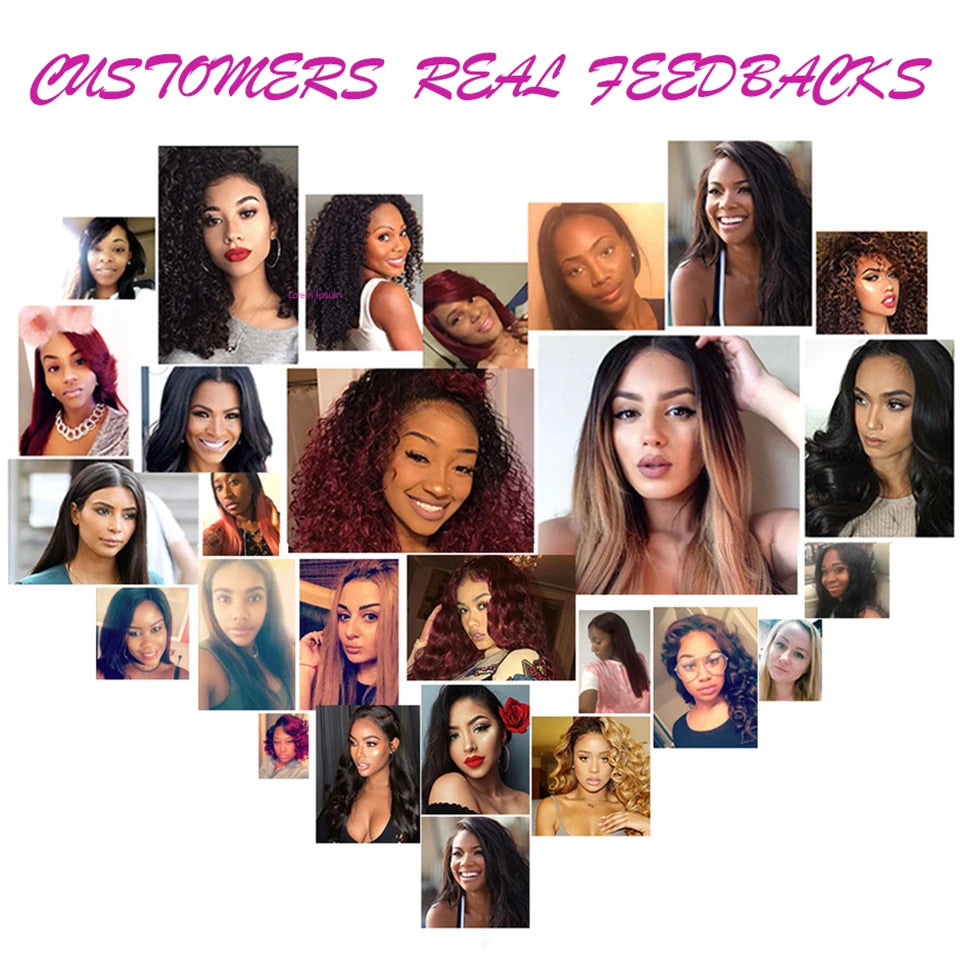 U & V Part Kinky Curly Human Hair Wigs