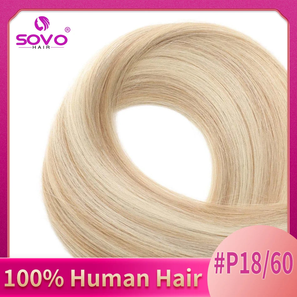 3 Pieces Bone Straight Human Hair Clip Ins