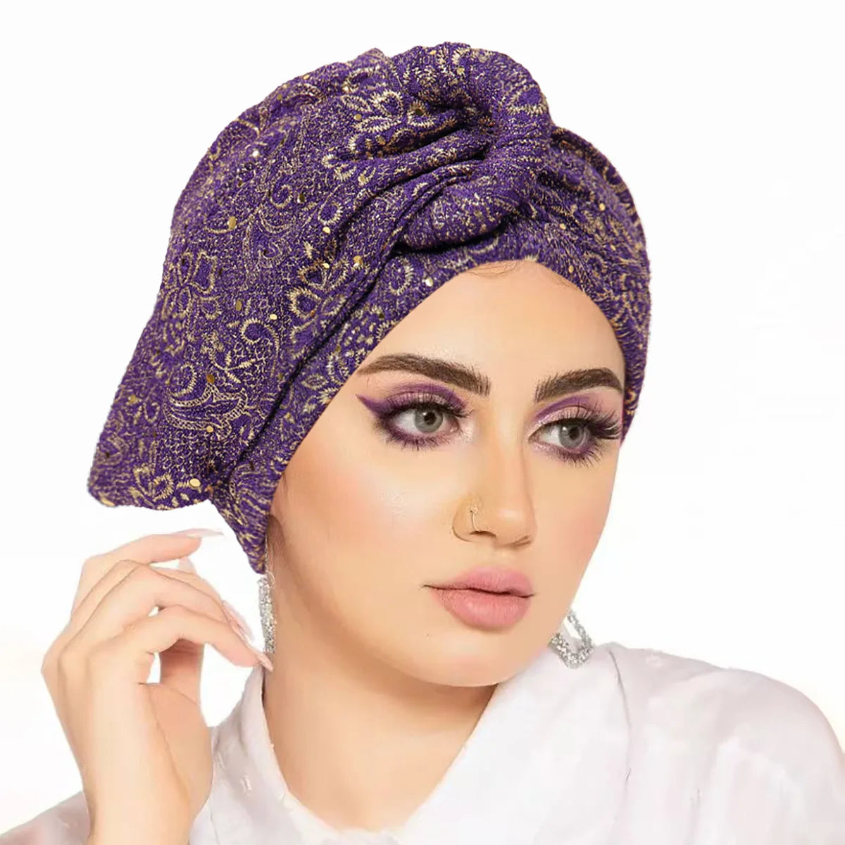 Women's Pleated Turbans in Various Colors