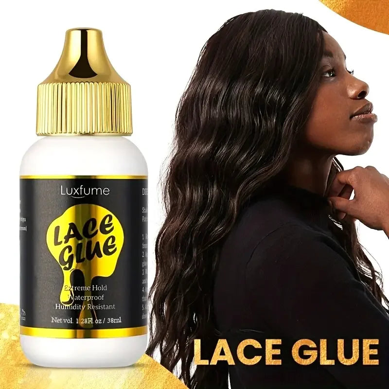 Waterproof Wig Lace Glue,Strong Hold Wig Glue Traceless,Sweat & Rain Resistant Quick Dry & Easy Removal for All Wigs &Lace Front