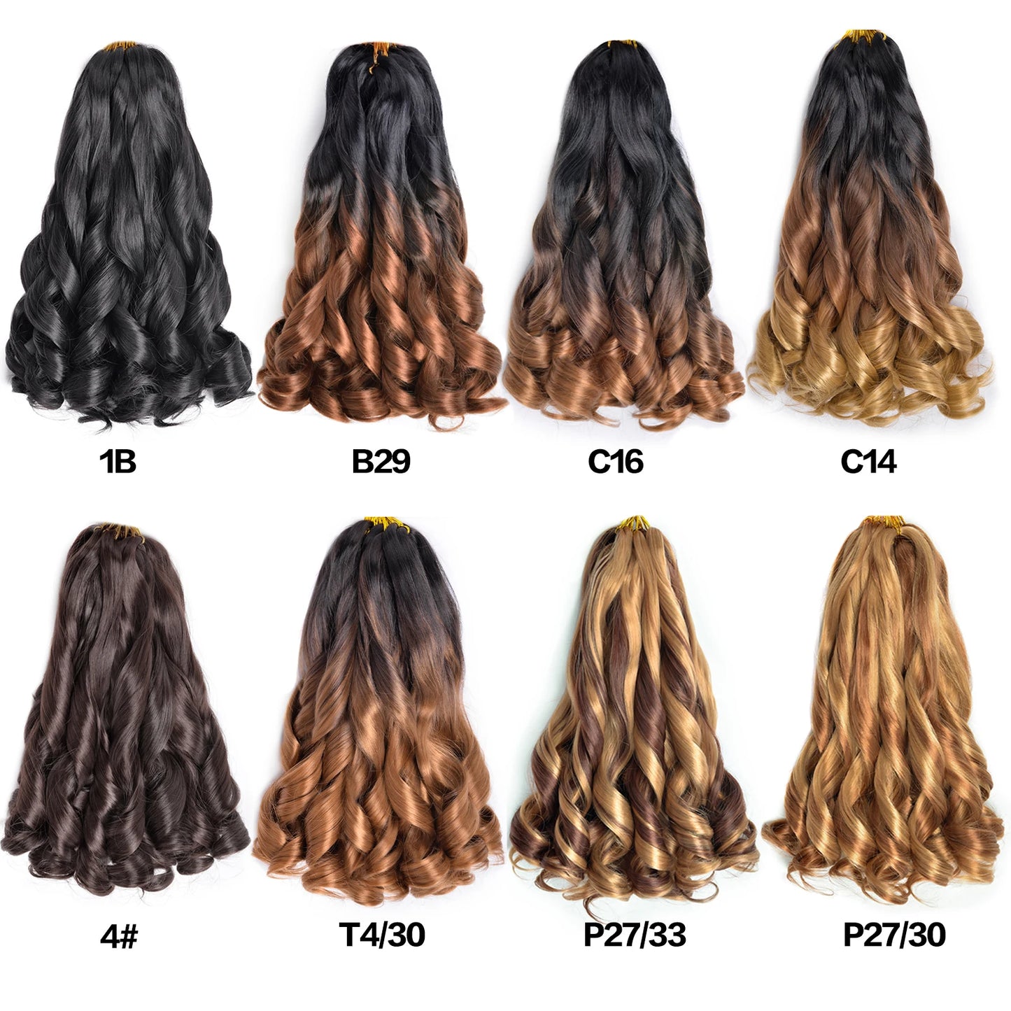 French Spiral Curls Pre Stretched Loose Synthetic Braiding Hair
