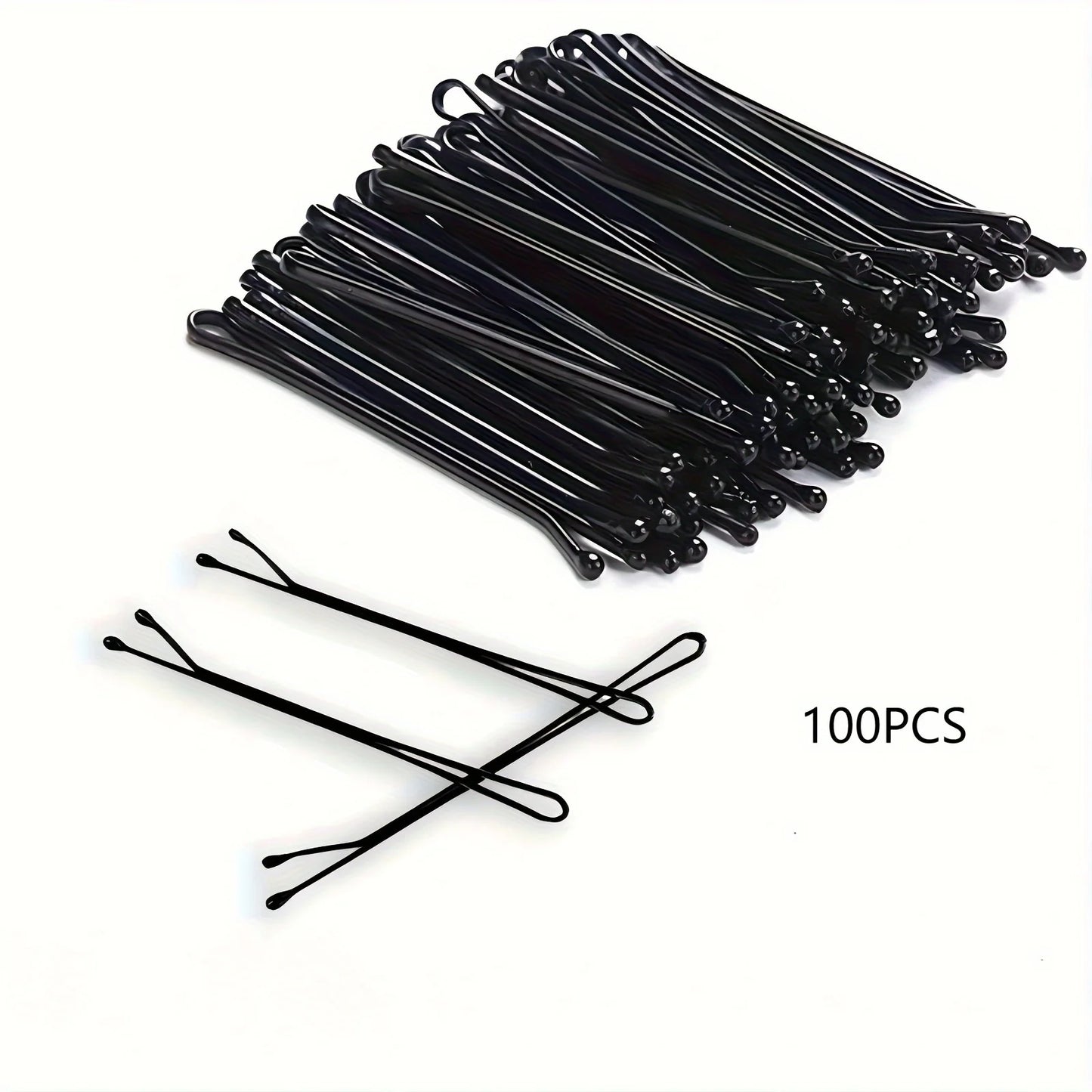 50/100pcs Classic Black 2.17inch Alloy Bobby Pins