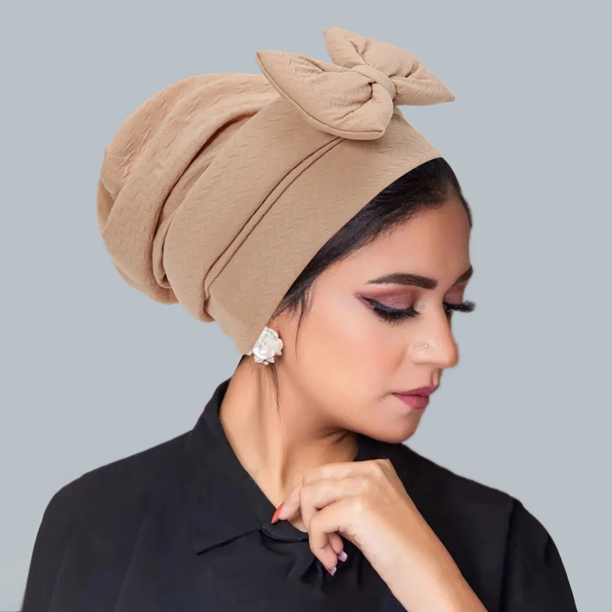 Women's Pleated Turbans in Various Colors