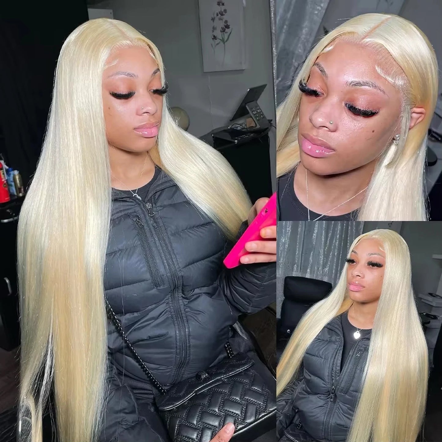Blonde Bone Straight - HD Transparent Lace Frontal Human Hair Wig