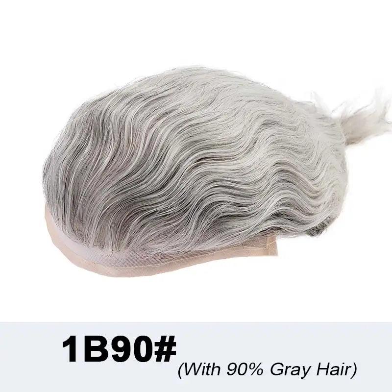 Mono Lace Men's Skin Pu Around Toupee Prosthesis Remy Human Hair Systems - Various Options Available