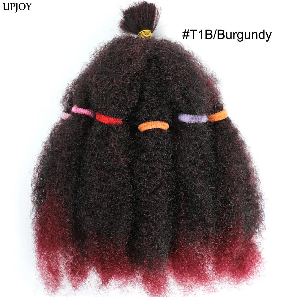 Afro Kinky Curly Marley Synthetic 12inch Hair - Various Colors Available