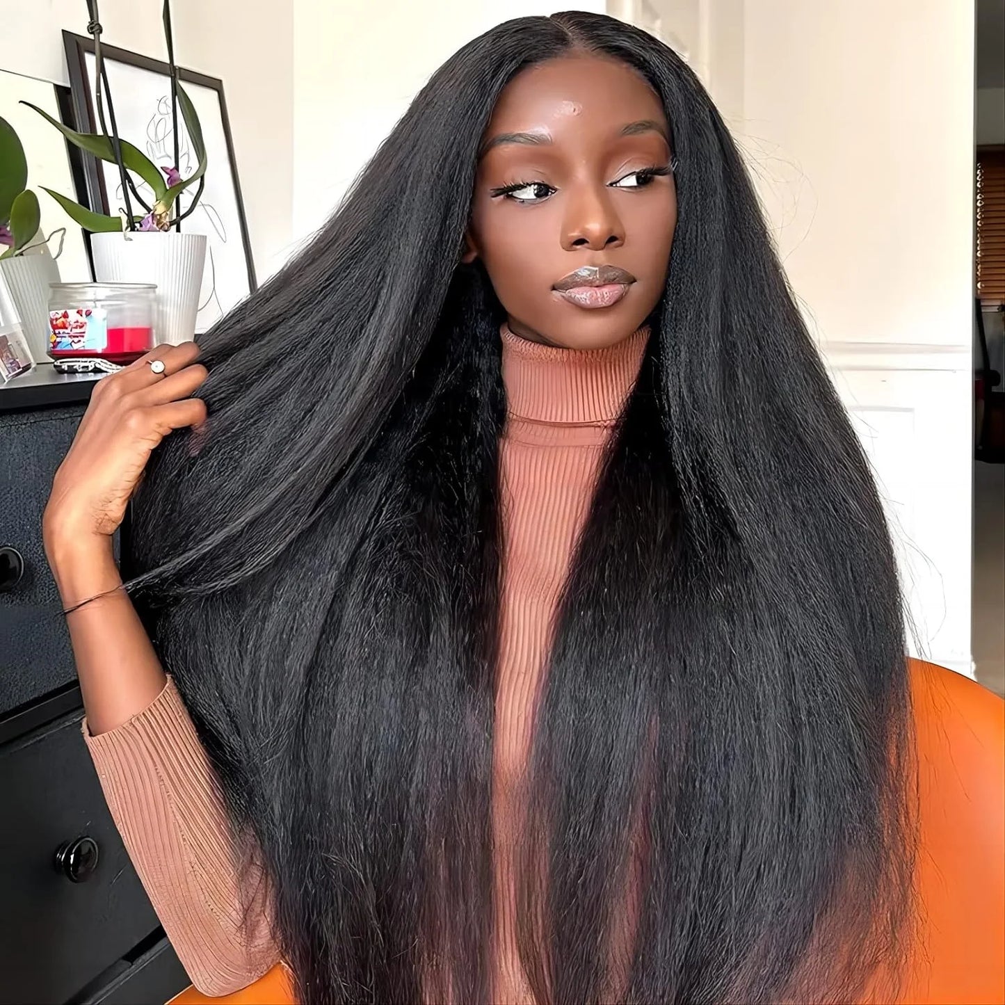 Yaki Straight - Glueless HD Lace Front Ready To Wear And Go Human Hair Wig