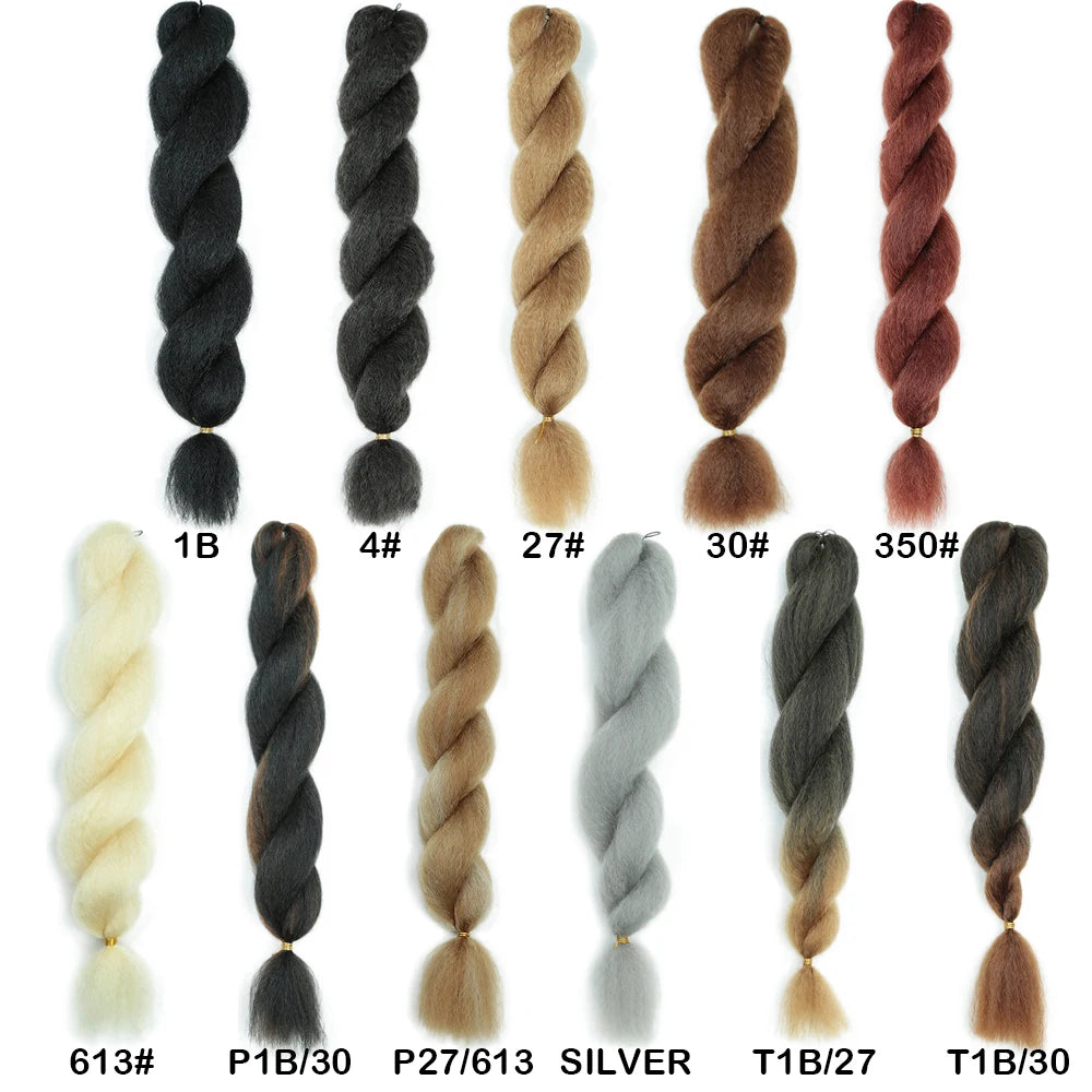26Inch Yaki Straight Braiding Synthetic Hair - Various Colors Available