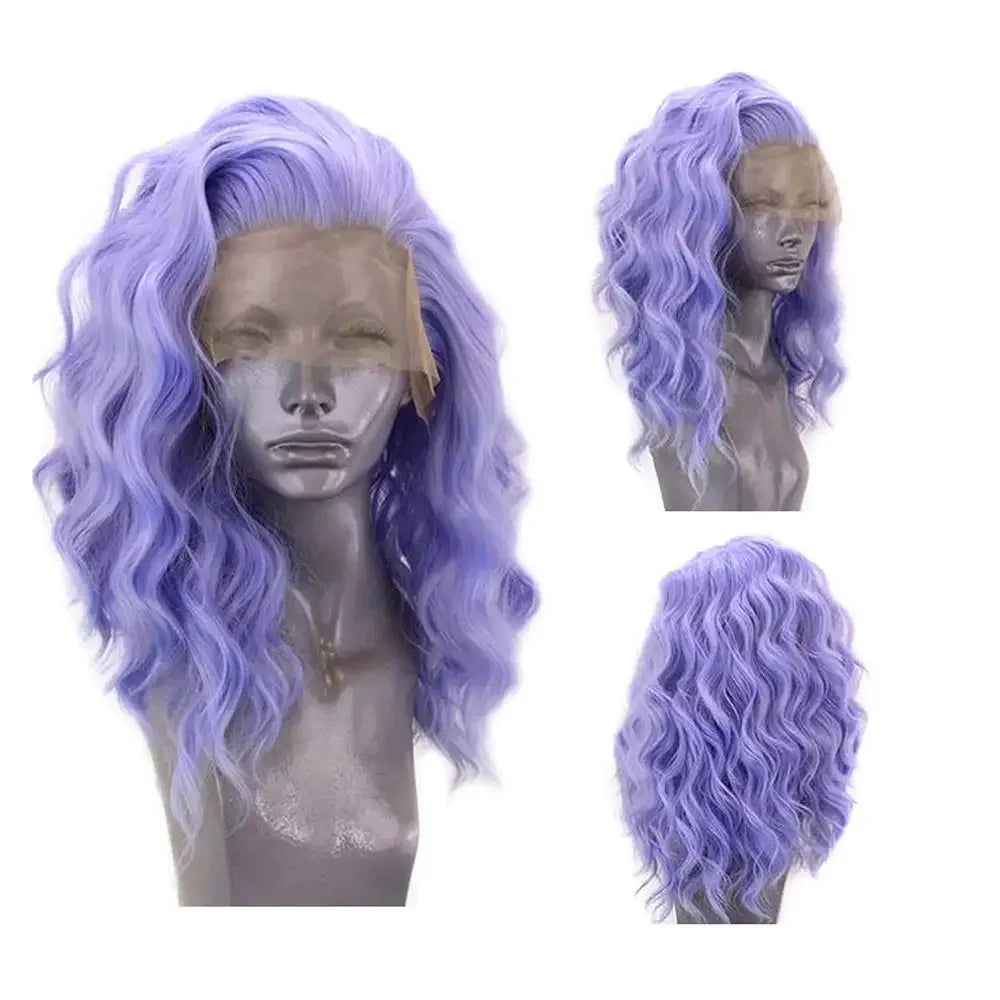 Water Wave Short Synthetic Lace Front Wigs - Various Colors Available