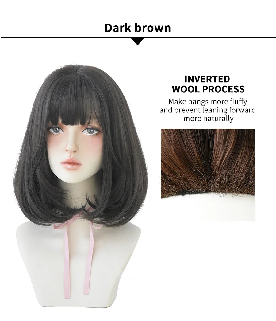 Short Bob Synthetic Wig - Various Colors Available