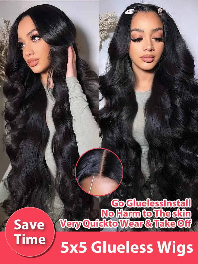 Brazilian Body Wave - Glueless HD Lace Front Wear & Go Human Hair Wig