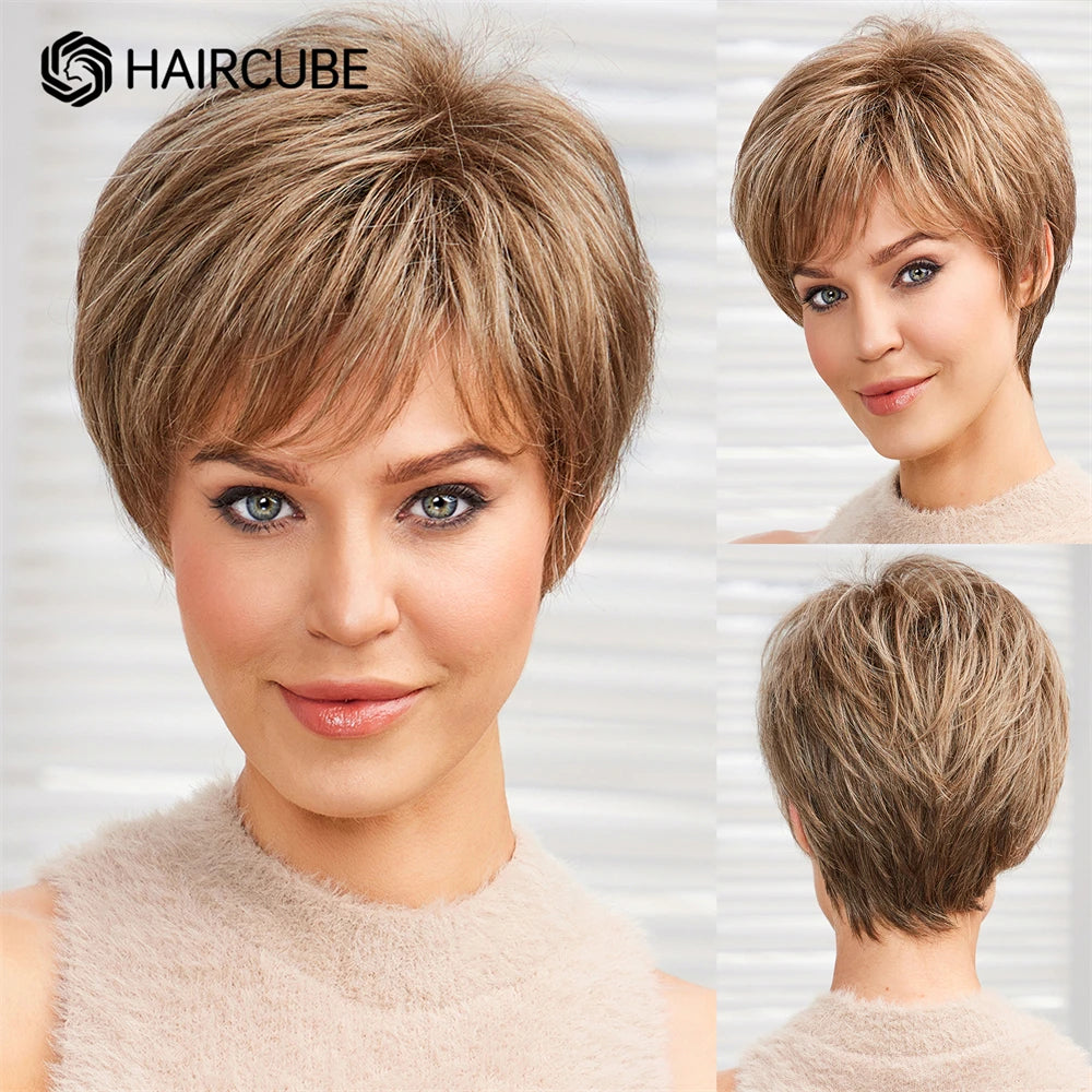 Short Pixie Cut Wigs - Kanekalon Synthetic Hair
