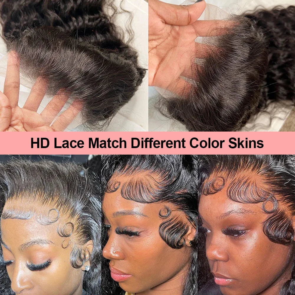 Brazilian Deep Wave Curly - Pre Plucked 360 Lace Front Human Hair Wig