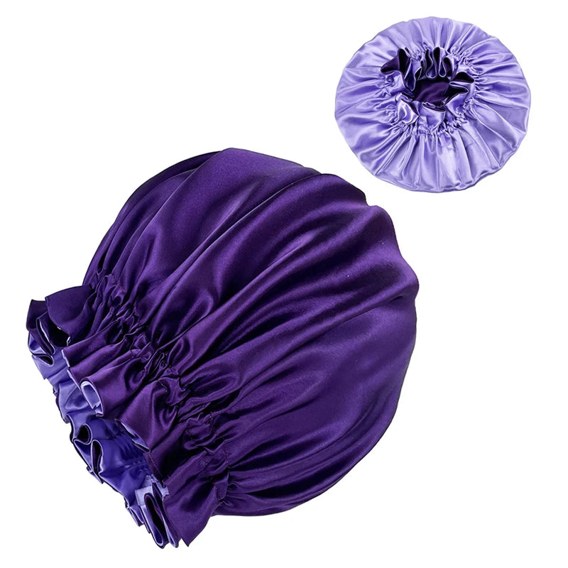 African Pattern Print Satin Bonnets