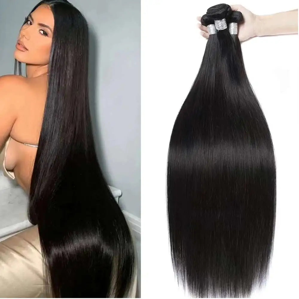 Peruvian Straight Human Hair Bundles - Natural Color