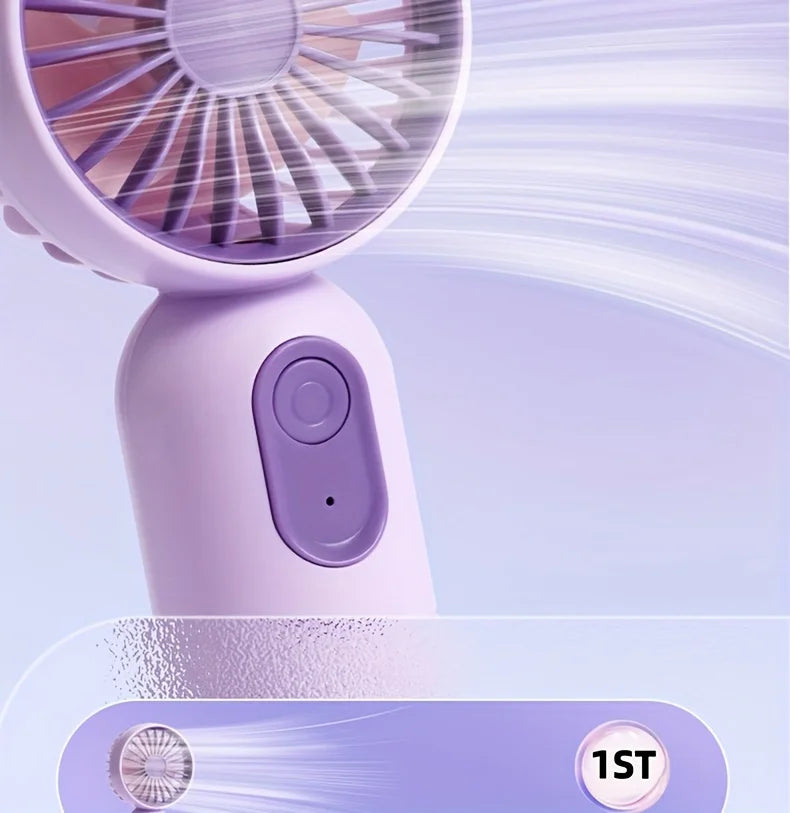 1PC USB Mini Rechargeable Portable Handheld Fan with 3 Speeds